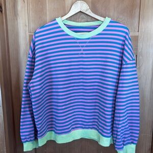 🌺🌺🌺3/25 Colorful Striped Sweatshirt